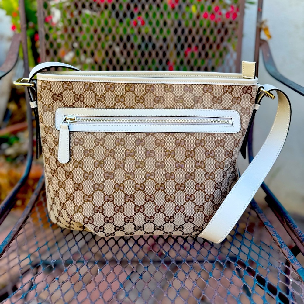 Gucci Beige Monogram Shoulder Bag
